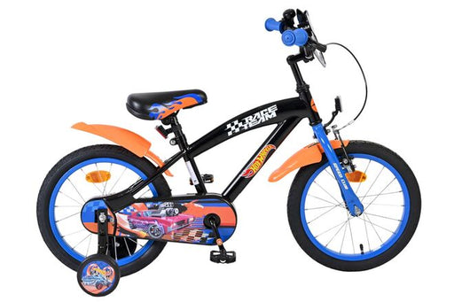 Hot Wheels Kids Bike - Boys - 16 inch - Black Orange Blue