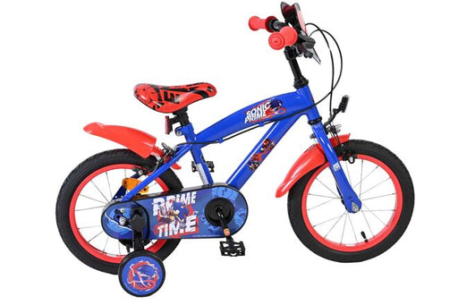 Sonic Prime Kids Bike - Boys - 14 inch - Blue Red - Two hand brakes