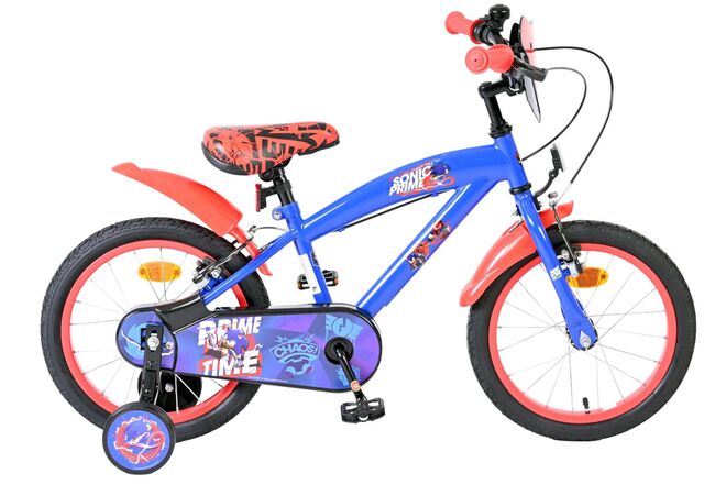 Sonic Children's Bike - Boys - 16 inch - Blue - Two hand brakes
