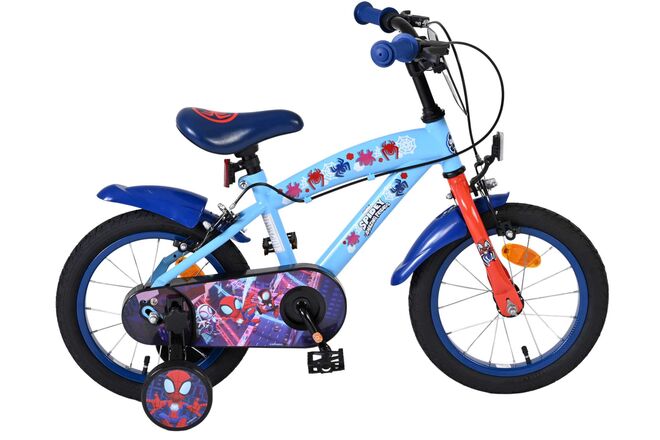 Spidey Children's Bicycle - Boys - 14 inch - Blue Red - Two hand brakes