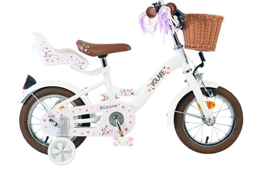 Volare Blossom Children's Bicycle - Girls - 12 inch - White