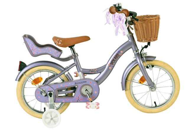 Volare Blossom Children's Bicycle - Girls - 14 inch - Purple