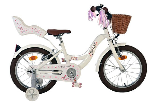 Volare Blossom Children's Bicycle - Girls - 16 inch - White - Two Hand Brakes