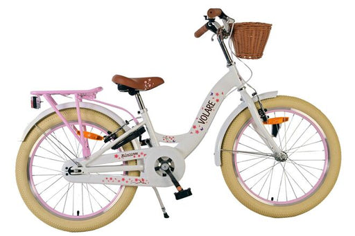 Volare Blossom Children's Bicycle - Girls - 20 inch - White - Two hand brakes