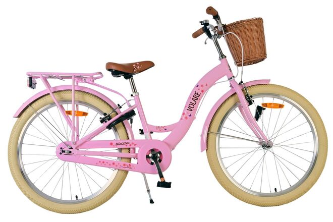 Volare Blossom Children's Bicycle - Girls - 24 inch - Pink - Two hand brakes