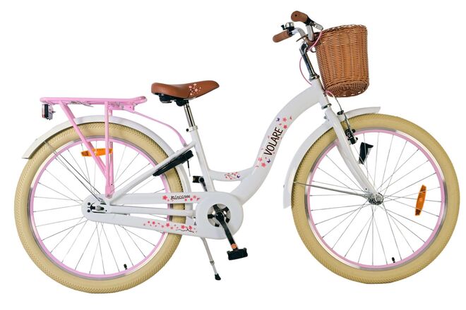 Volare Blossom Children's Bicycle - Girls - 24 inch - White