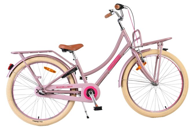 Volare Excellent Children's Bicycle - Girls - 24 inch - Matte Pink - 3 Gears