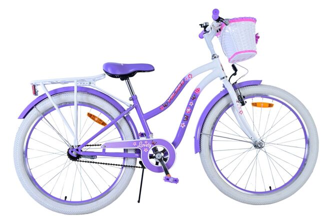 Volare Lovely Children's Bicycle - Girls - 24 inch - Purple
