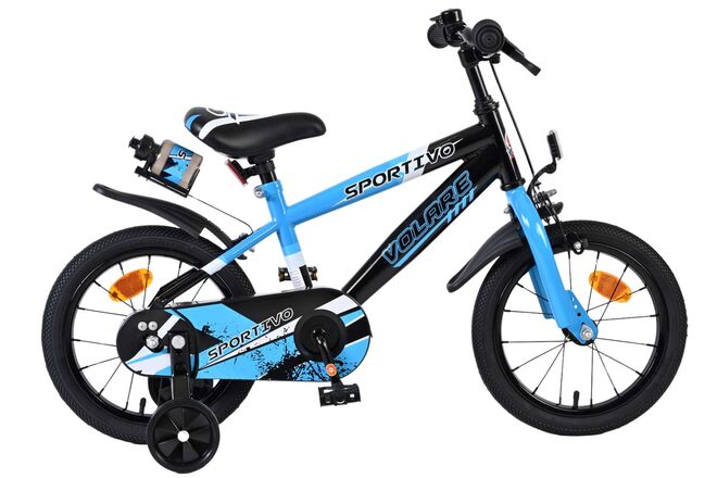 Volare Sportivo Children's Bicycle - Boys - 14 inch - Blue Black