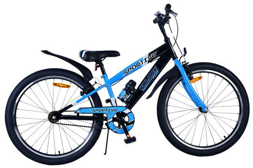 Volare Sportivo Children's Bicycle - Boys - 24 inch - Black Blue - Two Hand Brakes