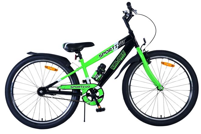 Volare Sportivo Children's Bicycle - Boys - 24 inch - Black Green