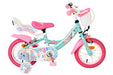 Volare Unicorn Children's Bicycle - Girls - 12 inch - Green - Two hand brakes