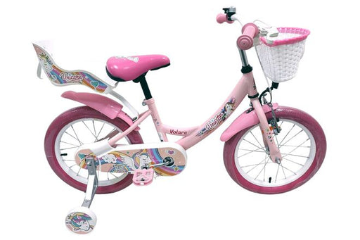 Volare Unicorn Children's Bike - Girls - 16 inch - Pink