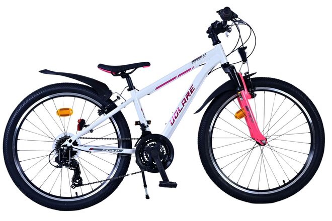 Volare XC Race Children's Bicycle - 24 inch - 21 speed - White Pink