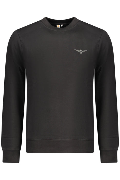 Military Academy Mens Black Zip-Up Sweatshirt