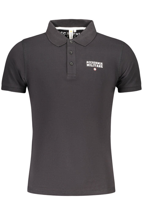 Military Academy Black Mens Short Sleeve Polo