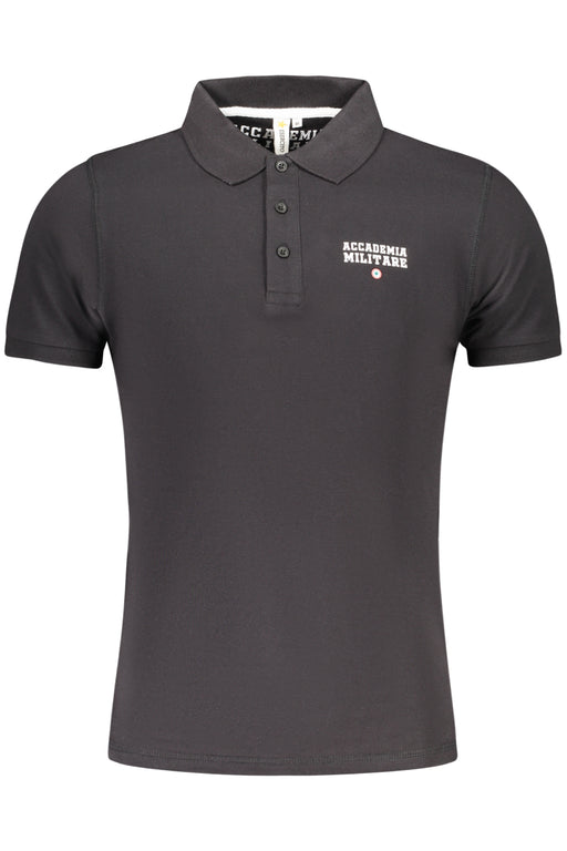 Military Academy Black Mens Short Sleeve Polo