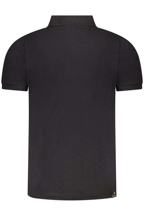 Military Academy Black Mens Short Sleeve Polo