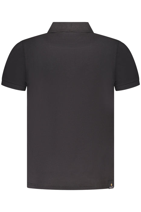 Military Academy Black Mens Short Sleeve Polo