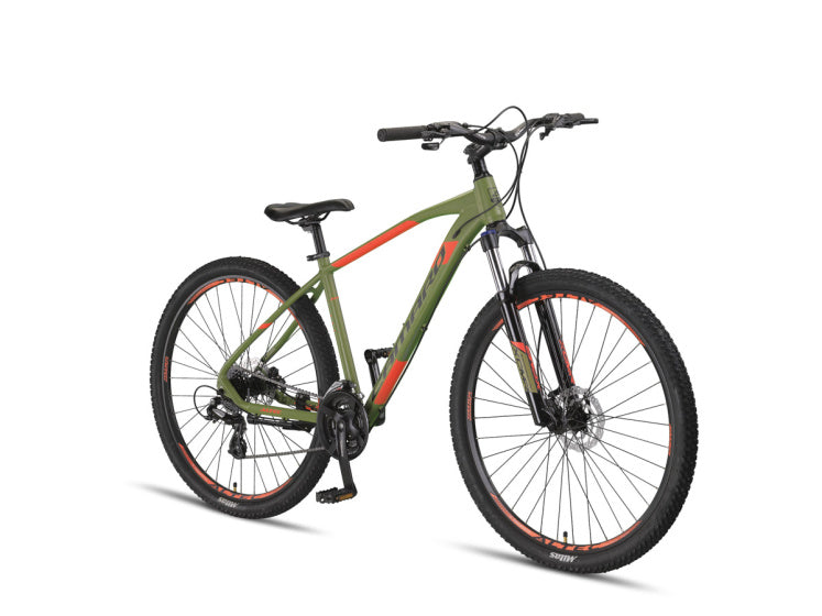 Camaro MTB 27.5 Inch 45 cm Unisex 24SP Hydraulic Disc Brake Army Green/Red,