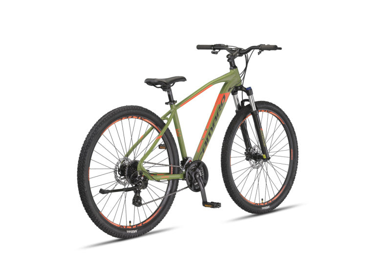 Camaro MTB 27.5 Inch 45 cm Unisex 24SP Hydraulic Disc Brake Army Green/Red,