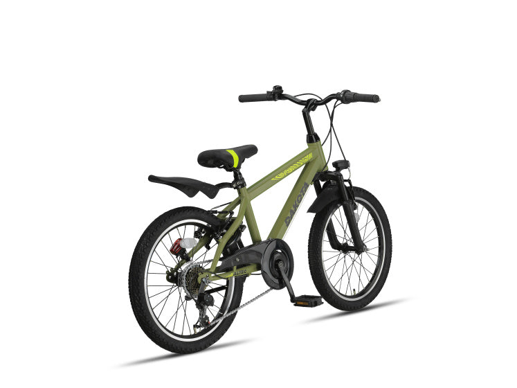 Dakota MTB 20 Inch Boys 7SP Rim Brakes Army Green,