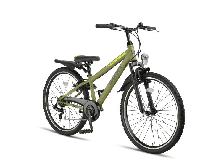 Dakota MTB 26 Inch Boys 7SP Rim Brakes Army Green,