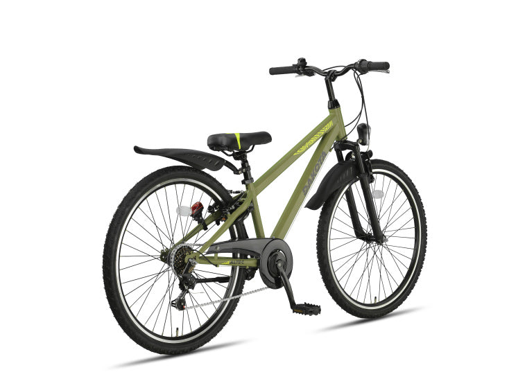Dakota MTB 26 Inch Boys 7SP Rim Brakes Army Green,