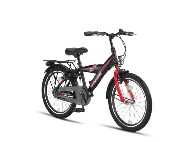 Hero 20 Inch Boys Rim Brakes Black/Red,