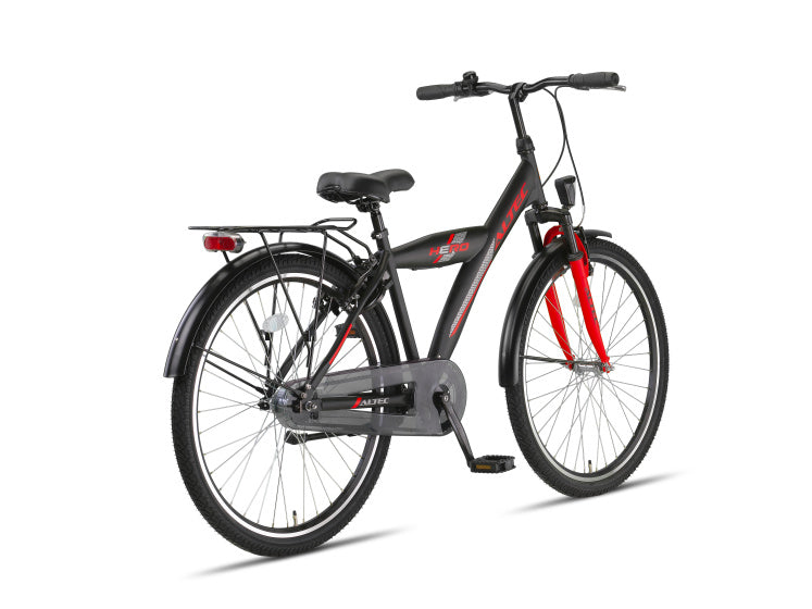 Hero 26 Inch Boys Rim Brakes Black/Red,