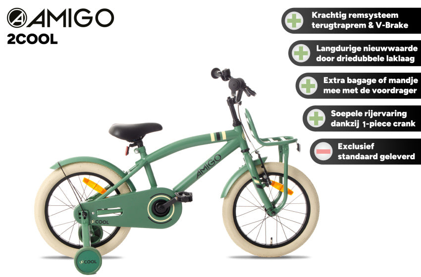 2Cool 16 Inch Boys Coaster Brake Green, Online σε Προσφορά Outlet Καταστήματος με μεγάλη έκπτωση και στην καλύτερη τιμή
