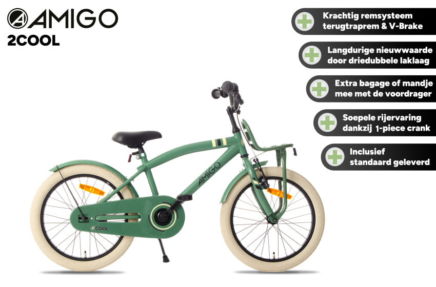 2Cool 20 Inch Boys Coaster Brake Green,