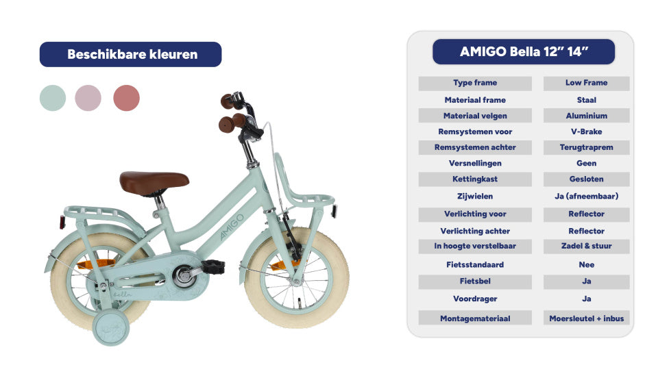 Bella 14 Inch Girls Coaster Brake Green,