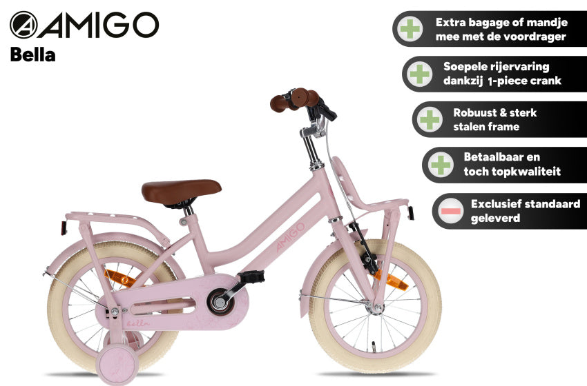 Bella 16 Inch Girls Coaster Brake Pink, Online σε Προσφορά Outlet Καταστήματος με μεγάλη έκπτωση και στην καλύτερη τιμή