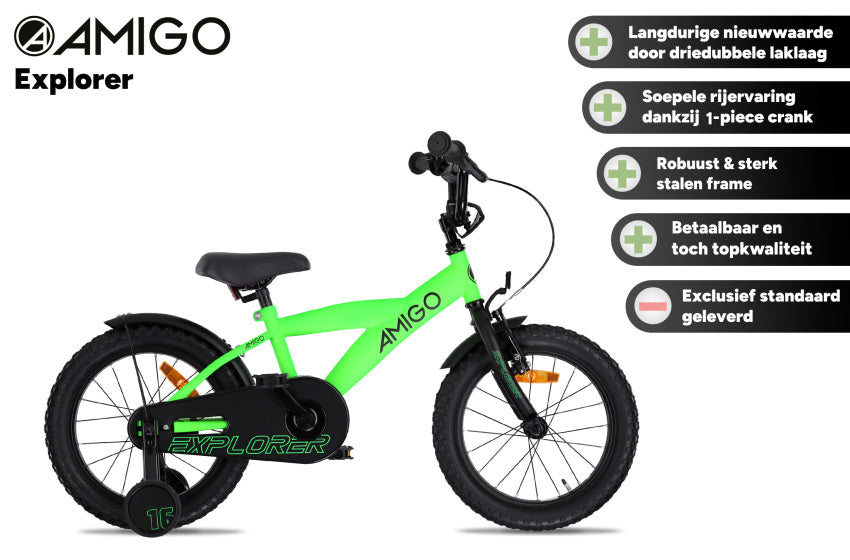 Explorer 12 Inch Boys Coaster Brake Green/Black,