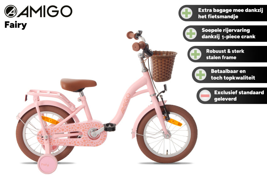 Fairy 14 Inch Girls Coaster Brake Salmon, Online σε Προσφορά Outlet Καταστήματος με μεγάλη έκπτωση και στην καλύτερη τιμή