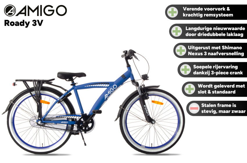 Roady 20 Inch Boys 3SP Coaster Brake Blue,