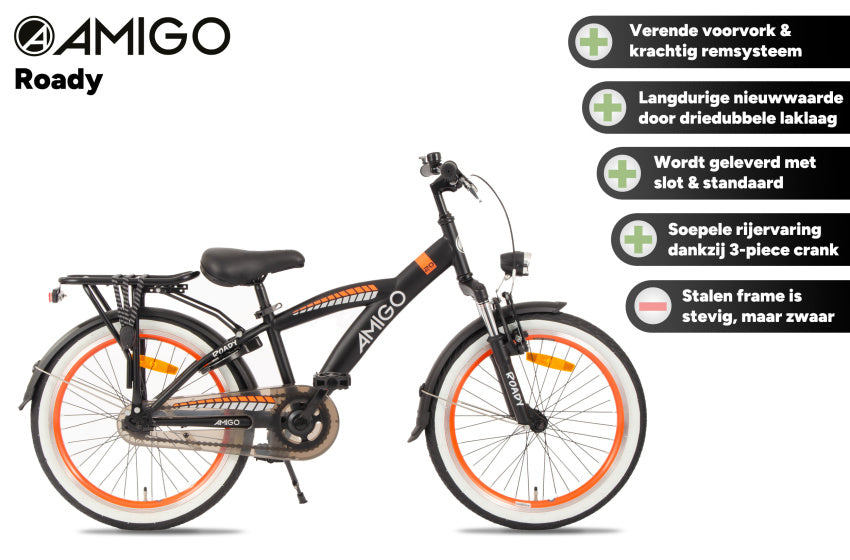 Roady 26 Inch Boys Coaster Brake Black/Orange,