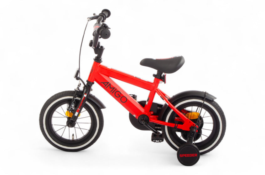 Speeder 12 Inch Boys Coaster Brake Red/Black,