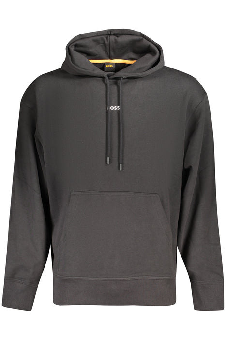 Boss Mens Black Zip-Less Sweatshirt