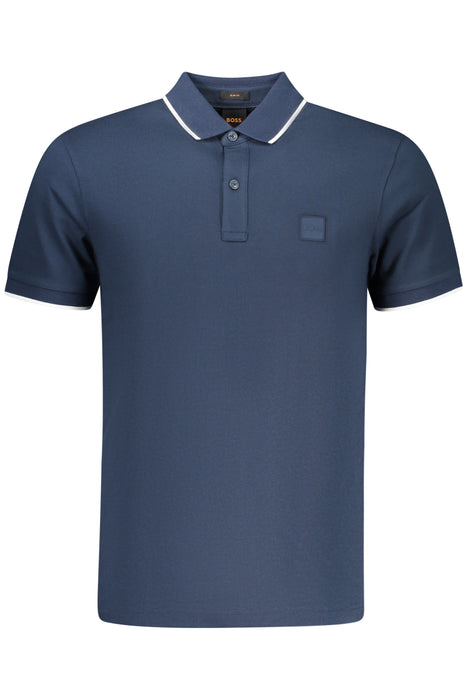 Boss Mens Short-Sleeve Polo Shirt, Blue