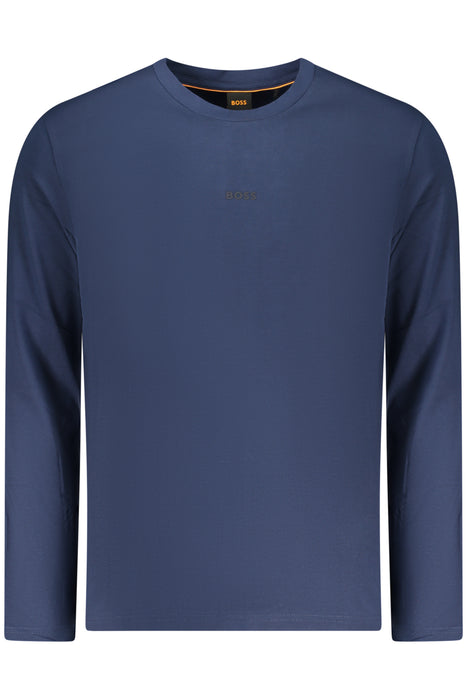 Boss Mens Long-Sleeved T-Shirt, Blue