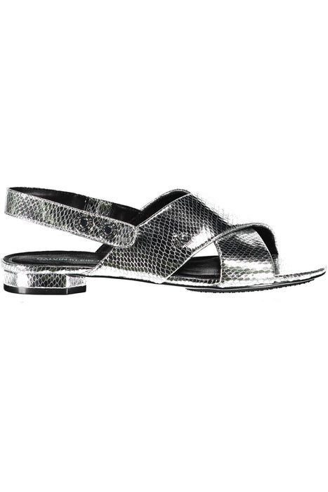 Calvin Klein Silver Woman Sandal Shoes