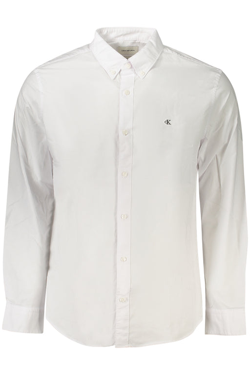 Calvin Klein Mens Long-Sleeved Shirt White