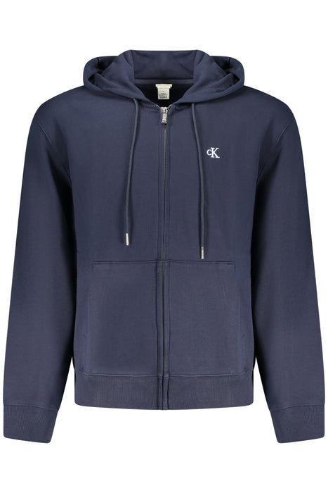 Calvin Klein Mens Blue Zip-Up Sweatshirt