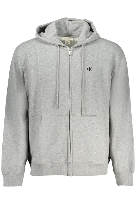 Calvin Klein Mens Zipped Sweatshirt Grey
