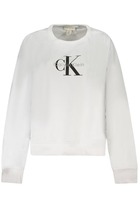Calvin Klein Womens Zip-Up Sweatshirt White