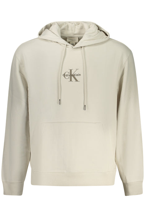Calvin Klein Mens Zip-Up Sweatshirt, Beige