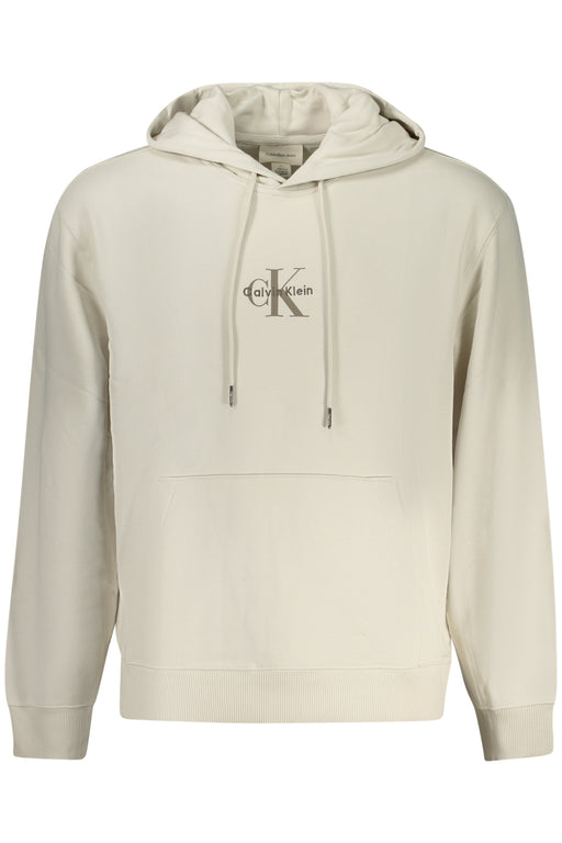 Calvin Klein Mens Zip-Up Sweatshirt, Beige