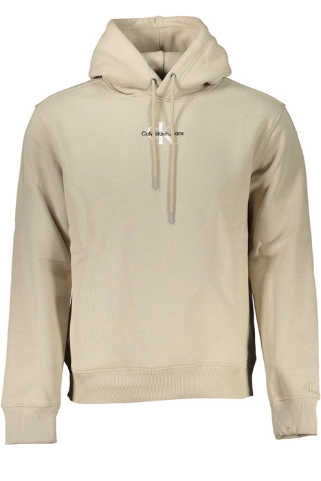 Calvin Klein Mens Beige Zipless Sweatshirt